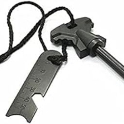 eDUST Heavy Duty Big Size (12cm Length & 8mm Rod Dia) Magnesium Rod Fire Starter with Metallic Multifunctional Scraper (Ruler + Bottle Opener + Wrench) - Waterproof & Windproof-image-36