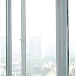 Mopslik Invisible Window Mosquito Insect Net Screen Net Mesh Fly Bug Mosquito Protector Kit with Self-Adhesive Tapes (White, 1.3m x 1.5m) - Pack of 2-14