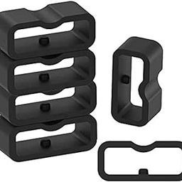 6-Pack Fastener Rings Compatible with Garmin Vivosmart 4/Vivofit 4/Vivofit 3/Vivofit jr/Vivofit jr 2/Vivofit jr 3 Band Keeper, Silicone Replacement Watch Band Loop/Holder/Retainer-picture-0