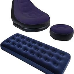 GTC® Combo of Inflatable Air Chair Purple (A 81003, 116CMx98CMx83CM) with Air Bed Navy Blue (A 67000 185CMx76CMx22CM)-17
