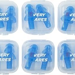 Every Cares Silicone Swimming Earplugs, 6 Pairs, Comfortable, Waterproof, Ear Plugs for Swimming and Showering, with Case (Blue)-image-22