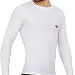 Compression T-Shirt, Top Full Sleeve Plain Athletic Fit Multi Sports Cycling, Cricket, Football, Badminton, Gym, Fitness & Other Outdoor Inner Wear (L, White)-image-98