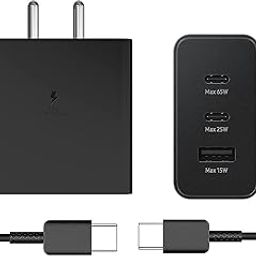 65W Type C Charger for Samsung Galaxy S24 Ultra Original Adapter Super Flash Vooc Fast Quick Qualcomm Charging Smart IC Technology with 1m Type C USB Data Cable (Black, SE.AF2)-image-68