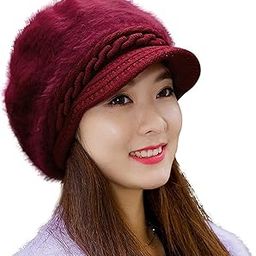 Atipriya Fashionable Woolen Beanie Cap for Women with Visor_Free Maroon Size(Pack of 01)-image-1