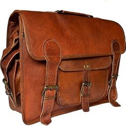 Mens DSLR Camera Lens Case Bag Shoulder Crossbody Genuine Leather Photographer's Brown Messenger-picture-20