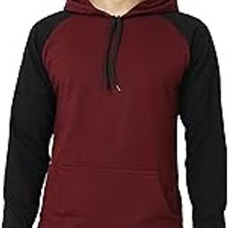 Men's Cotton Hooded Neck Color Block Full Sleeve Hoodies-image-3