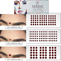 PERPAA Dark Maroon Colour KUMKUM Bindi For Women Pack of 3 Flaps (PBF3-Combo no. -26)-image-25
