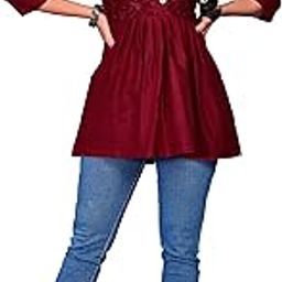 Women's Cotton Fancy Top (Maroon)-image-68