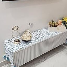 WWW.THROWPILLOW.IN Chinoiserie Printed TV Console Unit Runner/TV Cabinet Cover Diwali Festival Decor (8 Feet Console(35x274 cms))-picture-17