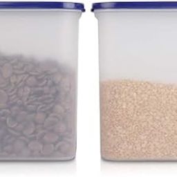 SIMPARTE Anti-Bacterial Modular Plastic Storage Container Set of 2 – 2400ml – Navy Blue – BPA-Free, Airtight Lid, Leakproof, Stackable Organizer for Pantry, Sugar, Flour & Grains-image-63