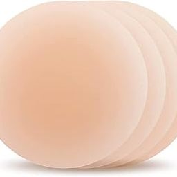 2 Pair Silicone Reusable Nipple Covers | Breast Petals Pads Pasties with Case for Women (Rose Gold)-image-97
