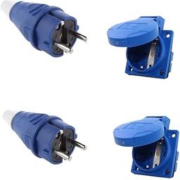 16A 2pin 250V Industrial Socket And Plug IP54 Germany Type French Type Plug And Socket (2Pair)-image-56