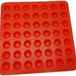 Keshav Creations Ghee Diya Batti Making Mould 49 Cavity Red Color Multipurpose Use (Silicone)-image-49