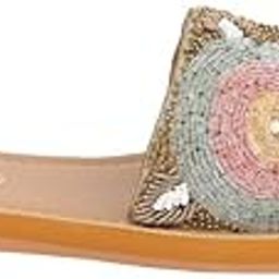 Women's Ethnic Embroidered Open-Toe Slides | Handcrafted Festive Flat Sandals-image-58