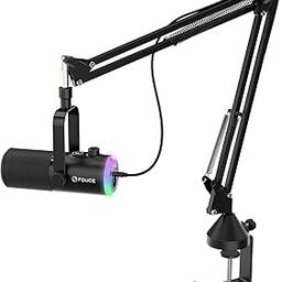 FDUCE XLR/USB Gaming Microphone, Dynamic Microphone with Boom arm for Gaming,podcasting,Streaming,Studio,Compatible with PC,Mixer,with RGB Lighting,Mute Button,Volume Adjustment (D30+)-picture-32