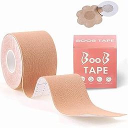 Women's & Girl's Multipurpose Breast Lifting Boob Tape with Nipple Pasties (Free-Size)-image-16