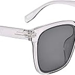 UV Protected Square Men & Women Sunglasses - (Black Lens | Grey Frame - B334MG3631)-picture-2