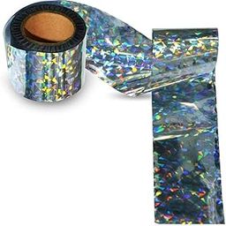 Kwick Industries Hologram Bird Scare Tape, Crack Ice, Length 150 Feet, 50mm Width (1), Silver-16