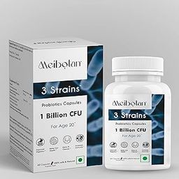 Meibotan Probiotics Supplement 3 Strains with 1 Billion CFU For Men & Women with Prebiotics - Gut Support, Digestion, Immunity Support, Detox & Cleanse - 60 Vegetarian Capsules-image-12