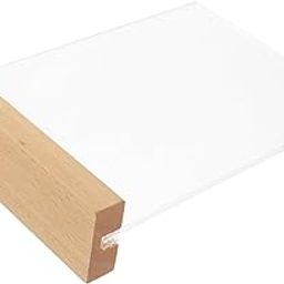 COHEALI Acrylic Sign Holder with Wood Base T-shaped Menu Display Stand for Restaurants and Supermarkets Acrylic Price Holder Elegant Tabletop Sign Stand for Events and Home Use-image-10