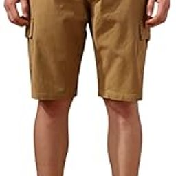 Men Black Solid Regular fit Cargo Shorts-image-128