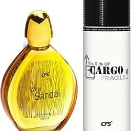 CFS Wild Sandal EDP Long Lasting Perfume & Cargo White Deodorant Body Spray-72