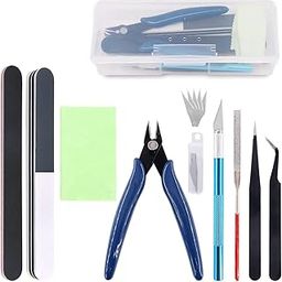 Serplex® 9PCS Gundam Tool Kit Gundam Modeler Crafting Basic Tools Set Gunpla Tools for Basic Model Building, Repairing and Fixing DIY Crafting Essential Supplies with Storage Box-10