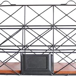 Desktop Storage Shelves Racks Wall Hanging Book Magazine Holder Double-image-56