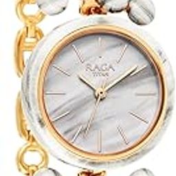 Analog White Dial Women's Watch-95148KD02-2