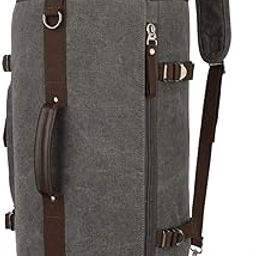 Canvas Travel Duffle Bag Cum Backpack Gym Biking Sport Bags with Shoulder Strap (Grey)-19