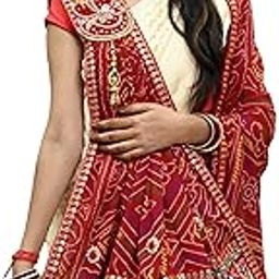 Jaipuriya Bhandhej Print Marwari Broch Plated Duppta Chunri & Piliya.-45