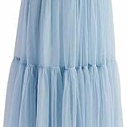 Women's Trendy Net Long Skirt for Women's -Stylish Lightweight Full-Length Net Maxi Skirt-picture-1