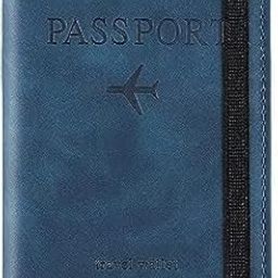 Passport Holder RFID Blocking Passport Sleeve Credit Card Holder with Elastic Band, PU Leather Passport Cover Case Travel Passport Wallet for Women and Men | Multicolor, Pack of 1.-picture-49