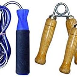 Simran Sports Ball Bearing Skipping Rope and Wooden Hand Grips Combo-image-59
