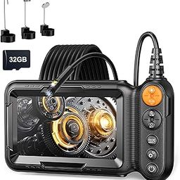 Dual-Lens Endoscope Camera with Light,1080P HD Borescope with 5" IPS Screen, 16.5FT Flexible Sewer Camera, IP67 Waterproof Plumbing Snake Camera, Cool Gadgets for Men, Women-3