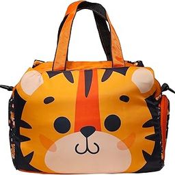 Red Tiger Printed Travel Duffle Bag | Multipurpose Sling Bag with Separate Shoe & Laundry Compartment | Perfect for Kids, Men & Women | Lightweight, Durable, & Stylish Travel Companion-image-4