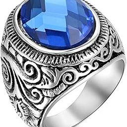 316L Stainless Steel Statement Finger Ring for Men (Blue)-image-99