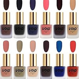 Volo Velvet Dull Matte Nail Polish Combo in Wholesale Rate(Chocolate Brown, Black, Russian Navy Blue, Dark Peach, Dark Wine, Skin Nude, Light Peach, Sand Nude, Nude 96 ml) Pack of 12-image-75