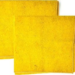 Yellow Woolen Aasan - Premium Wool Handcrafted Perfect Mat for Meditation & Prayers - Soft, Comfortable (Pack of 2 Aasan) (Size 24 x 30 Inch) PATITPAVAN-17