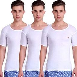 Men Titanic Half Sleeves Modern Fit Vest Pack Of 3-image-25