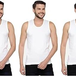 Fox World Low Round Neck Broad Shoulder Multipurpose Sleeveless Vest for Men White Pack of 2 & 3-picture-19
