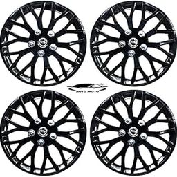AUTOMOTO Sporty Type Black Colour 14-Inch Press Fit Type with Metal Rings Wheel Cover for Maruti Suzuki Swift All Model (Set of 4 Pieces Viva)-17