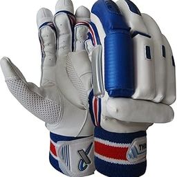 THRAX Leather St 1800 Cricket Batting Gloves White Blue-image-37