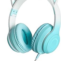 Cat Ear Headphones, Gaming Headset, Wireless Headphones, Bluetooth 5.1, Wireless with Microphone, 15 Hours Playback, Fast Charging, Low Latency, Wireless, Dual Use, LED Included, Rainbow Color-picture-16
