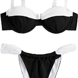 Women's Color Block Underwire Bikini Sets Bathing Suits Two Piece Swimsuits-picture-5