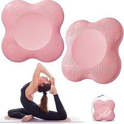 ZDQTRA yoga knee pad cushion for women kneeling pad for yoga knee mat for exercise knee support yoga pad knee elbow cushion pads for yoga Support for Knees Hands Wrists Elbows (1 pair) (Sky Pink)-image-79
