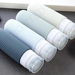 FRONTED Portable Travel Bottles, Travel Bottles for Toiletries,BPA Free Leak Proof Squeezable Silicone Containers, Travel Accessories for Shampoo Body Wash Liquids (4 Pack)(90 ML)(MULTICOLOR)-image-47