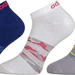Blend Unisex Original Flat Knit Low Cut Cotton Socks - 3 Pairs (6N) (Ad-0592) (Navy Peony/White/Halo Silver), Chiku-image-29