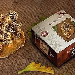 Collectible India Ganesh Diya Return Gift Metal Ganesha on Leaf Idol for Pooja | Wedding Corporate Gift Items for Home Decorative with Gift Box | Diya for Puja Pooja Gifting-image-50