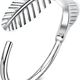 925-92.5 Sterling Silver Chandi Dewdrop Leaf Clip-On Nose Ring For Women And Girls (NR05101) 1 Pc-image-32